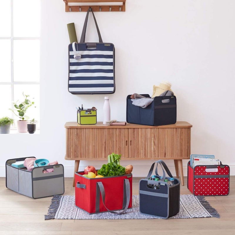 meori Rectangular Storage Baskets Collapsible Bins for Shelves, Sturdy Fabric Cube Storage Boxes with 2 Handles for Closet Nursery Cabinet Living Room - Image 2